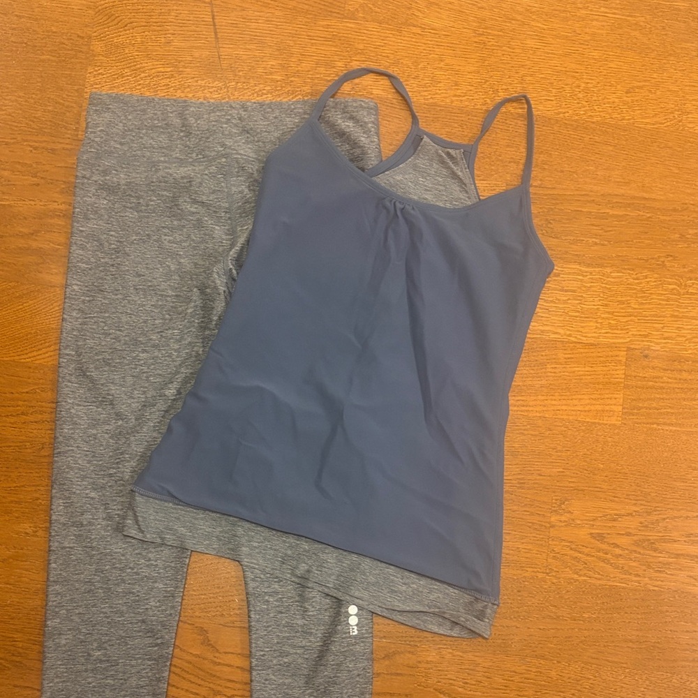 Bench Heather blue grey Tank & High-Waist Leggings Set - Picture 7 of 7